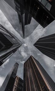 Preview wallpaper buildings, skyscrapers, sky, architecture, gray