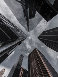 Preview wallpaper buildings, skyscrapers, sky, architecture, gray