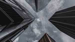Preview wallpaper buildings, skyscrapers, sky, architecture, gray