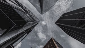 Preview wallpaper buildings, skyscrapers, sky, architecture, gray