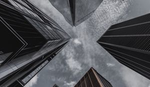 Preview wallpaper buildings, skyscrapers, sky, architecture, gray
