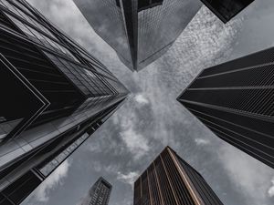 Preview wallpaper buildings, skyscrapers, sky, architecture, gray