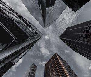 Preview wallpaper buildings, skyscrapers, sky, architecture, gray