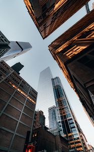 Preview wallpaper buildings, skyscrapers, sky, architecture, bottom view