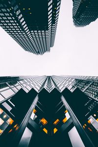 Preview wallpaper buildings, skyscrapers, view from below, sky
