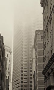 Preview wallpaper buildings, street, fog, architecture