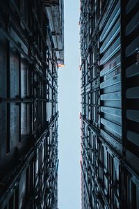 Preview wallpaper buildings, structure, bottom view, sky