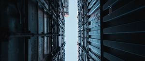 Preview wallpaper buildings, structure, bottom view, sky