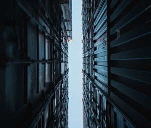 Preview wallpaper buildings, structure, bottom view, sky
