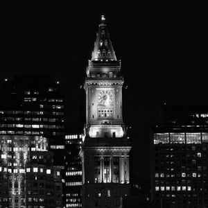 Preview wallpaper buildings, tower, architecture, black and white, black