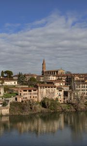 Preview wallpaper buildings, tower, city, river