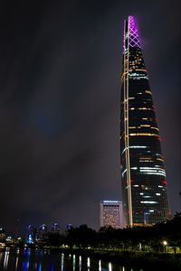 Preview wallpaper buildings, tower, skyscraper, night, city