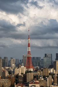 Preview wallpaper buildings, tower, spire, architecture, houses, city