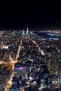 Preview wallpaper buildings, tower, streets, lights, city, night