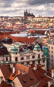 Preview wallpaper buildings, towers, architecture, roofs, tiles, city