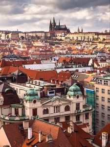 Preview wallpaper buildings, towers, architecture, roofs, tiles, city