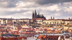 Preview wallpaper buildings, towers, architecture, roofs, tiles, city