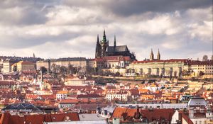 Preview wallpaper buildings, towers, architecture, roofs, tiles, city