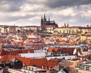 Preview wallpaper buildings, towers, architecture, roofs, tiles, city