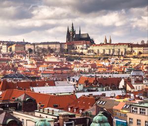 Preview wallpaper buildings, towers, architecture, roofs, tiles, city