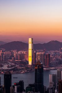 Preview wallpaper buildings, towers, skyscrapers, bay, city