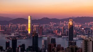 Preview wallpaper buildings, towers, skyscrapers, bay, city