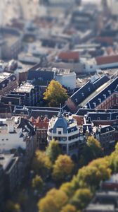 Preview wallpaper buildings, trees, aerial view, architecture