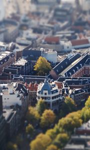 Preview wallpaper buildings, trees, aerial view, architecture