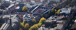 Preview wallpaper buildings, trees, aerial view, architecture