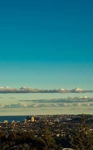 Preview wallpaper buildings, trees, sky, sea, city