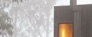 Preview wallpaper buildings, window, fog, trees