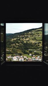 Preview wallpaper buildings, window, slope, trees