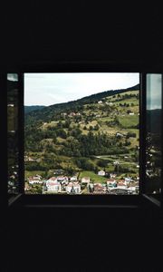 Preview wallpaper buildings, window, slope, trees