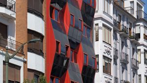Preview wallpaper buildings, windows, architecture, waves, facades