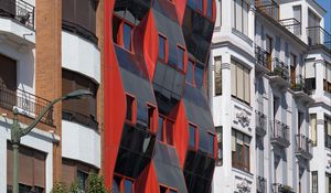 Preview wallpaper buildings, windows, architecture, waves, facades