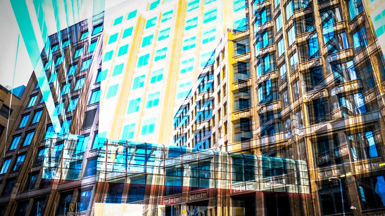 Wallpaper buildings, windows, architecture, city, street