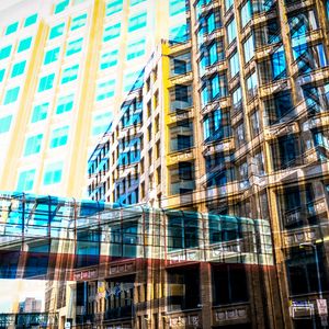 Preview wallpaper buildings, windows, architecture, city, street