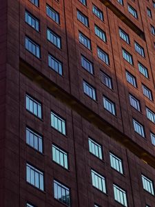 Preview wallpaper buildings, windows, architecture, bottom view, brown