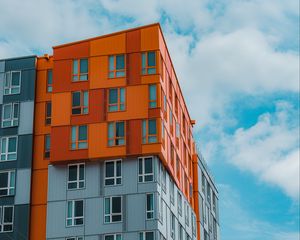 Preview wallpaper buildings, windows, facade, edges, sky