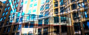 Preview wallpaper buildings, windows, reflections, city, architecture
