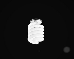 Preview wallpaper bulb, spiral, bw, lighting, electricity
