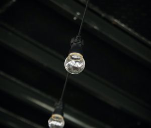 Preview wallpaper bulbs, garlands, wires, ceiling, dark