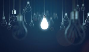 Preview wallpaper bulbs, glow, blue, art