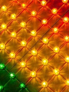 Preview wallpaper bulbs, grid, colorful, gradient