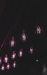 Preview wallpaper bulbs, lamps, light, purple