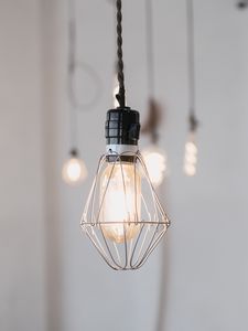 Preview wallpaper bulbs, light, metallic, interior