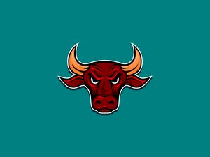Preview wallpaper bull, angry, horns, vector