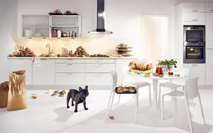 Preview wallpaper bulldog, dog, kitchen, food