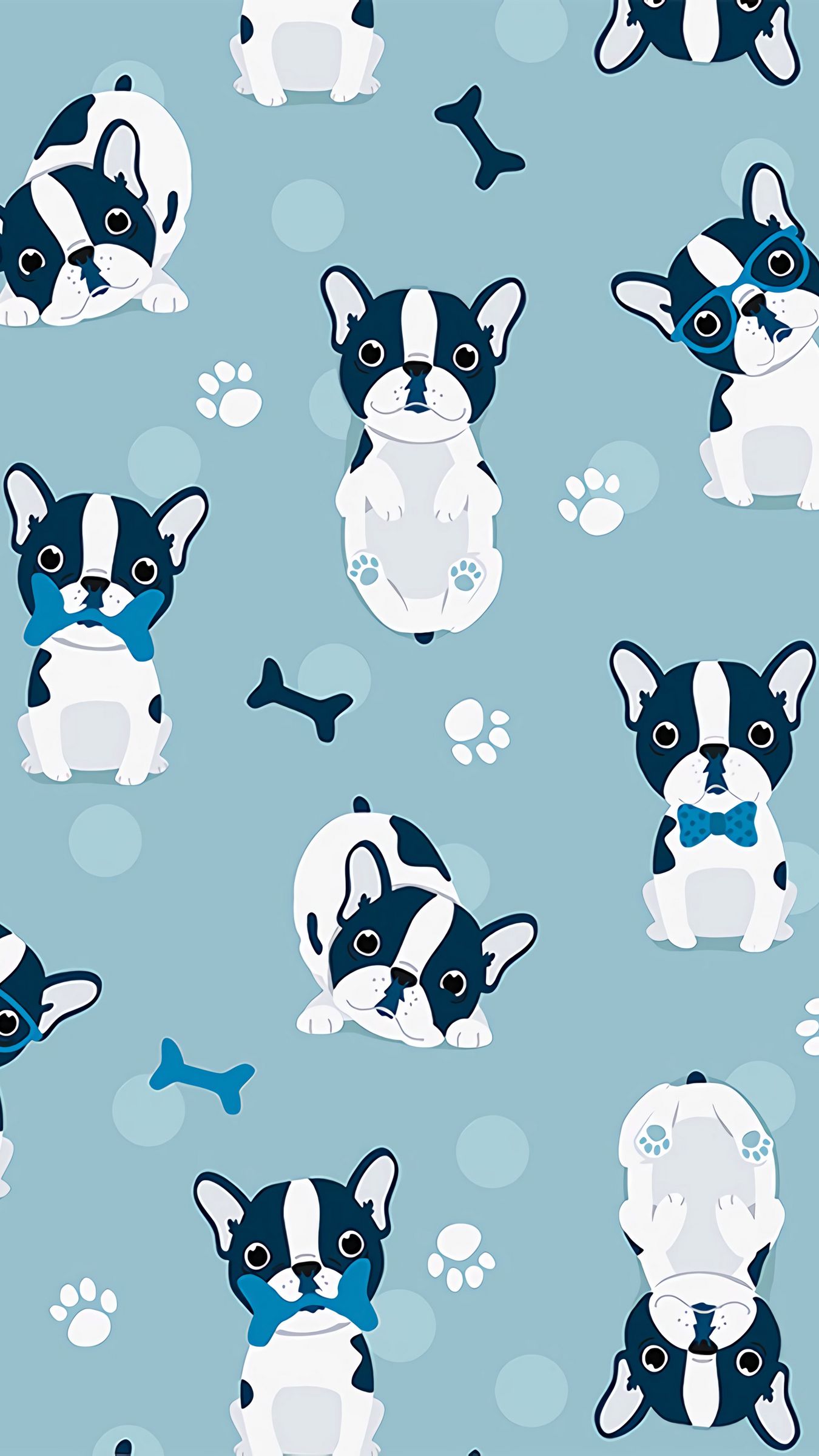 Download wallpaper 1350x2400 bulldog, dog, pattern, art iphone 8+/7+/6s+/6+  for parallax hd background
