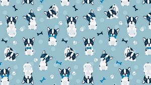 Preview wallpaper bulldog, dog, pattern, art